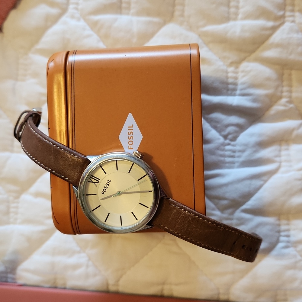 Fossil leather watch